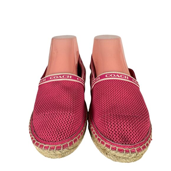 Coach Corrie Espadrille Pink Perforated Slip On Shoes Size 7 - Picture 8 of 8